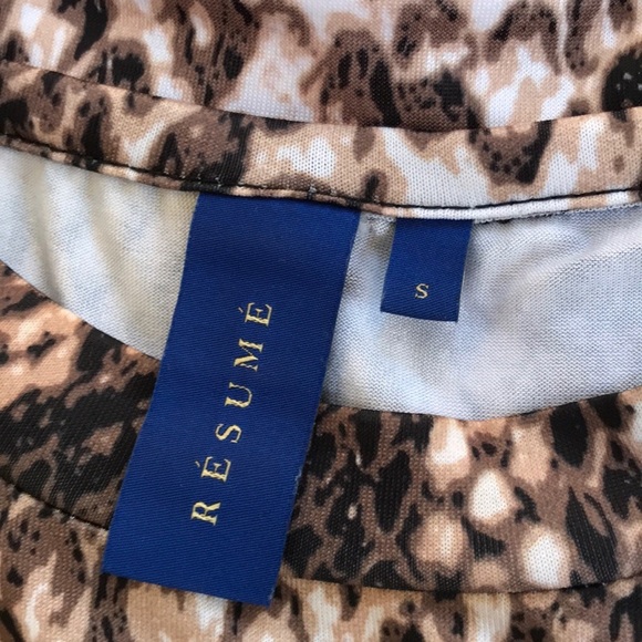 Resume size S snake print Long Sleeve midi dress - Picture 5 of 8